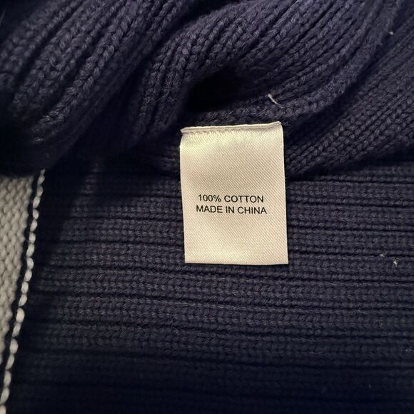 Tuckernuck Navy White Striped Kerry Cardigan Size Small Knit Sweater Preppy - Picture 9 of 11